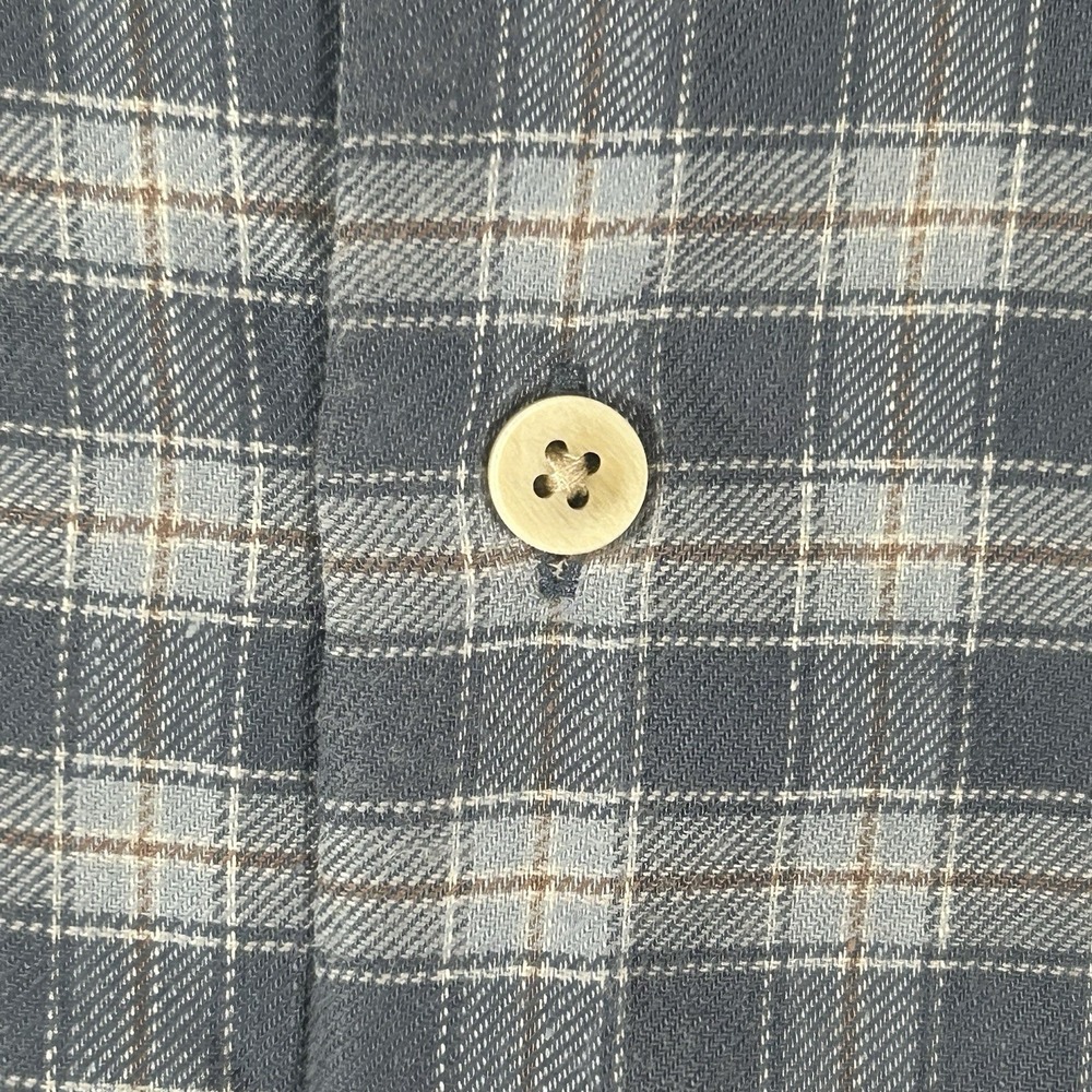Faherty Shirt Men L The Weekend Blend Fox Lake Plaid Linen Button Down Huckberry - Picture 5 of 15